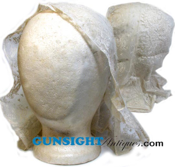 earlier to mid 19th century - LADY'S LACE HEAD COVER