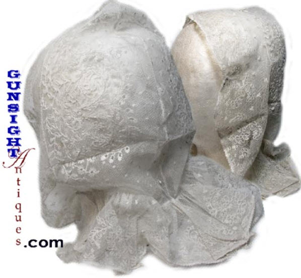 earlier to mid 19th century - LADY'S LACE HEAD COVER - Image 2