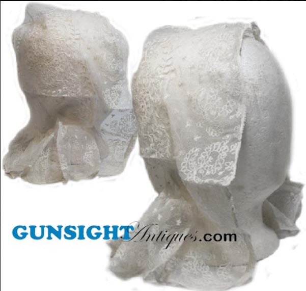 earlier to mid 19th century - LADY'S LACE HEAD COVER - Image 3