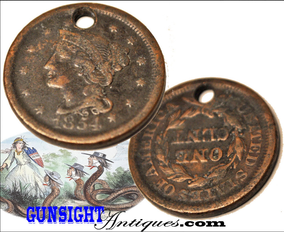 Civil War era 'COPPERHEAD' IDENTIFICATION DISK