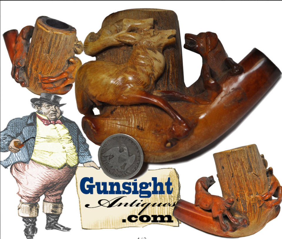 vintage ? Dog & Stag MEERSCHAUM TOBACCO PIPE