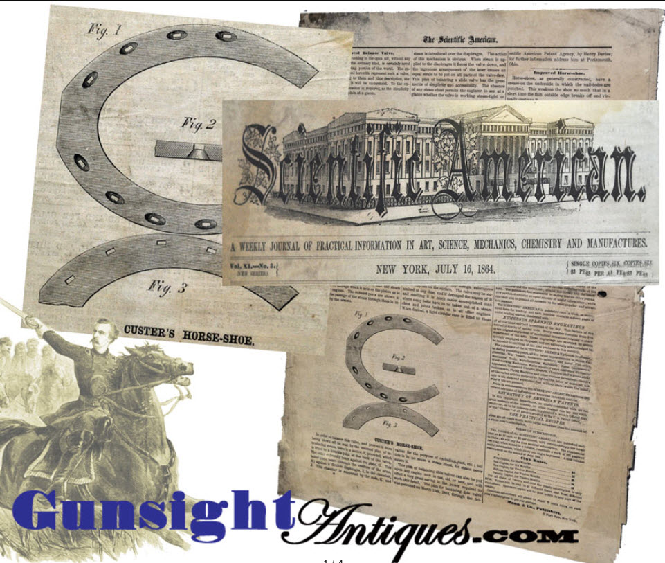 July 16 1864 Scientific American   -   CUSTER?S HORSE-SHOE Patent