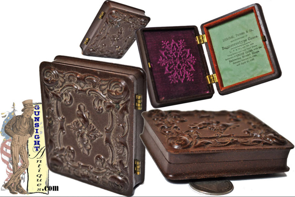 rare!  Wadhams / Kinsley & Parker?s  Pat. 1858 -  Thermoplastic PHOTO CASE