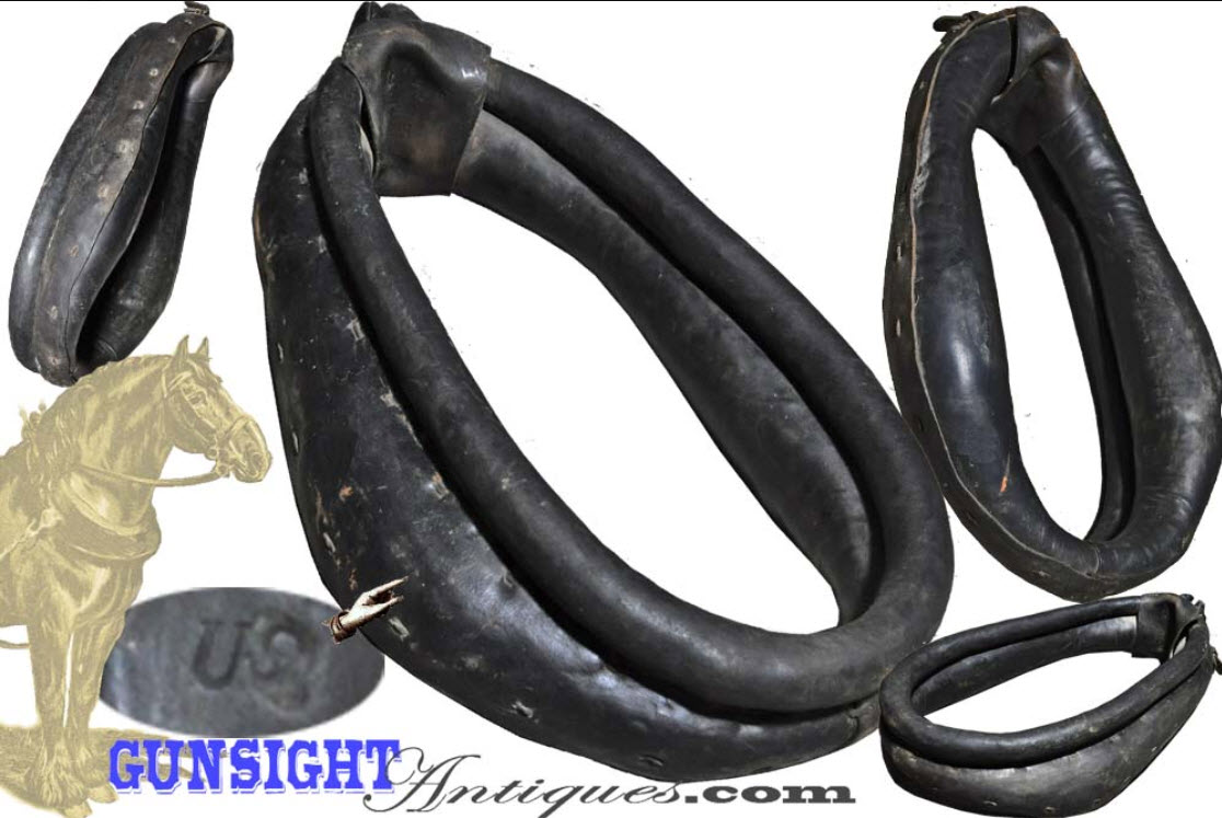 U.S. marked Civil War vintage draft HORSE COLLAR - Image 2
