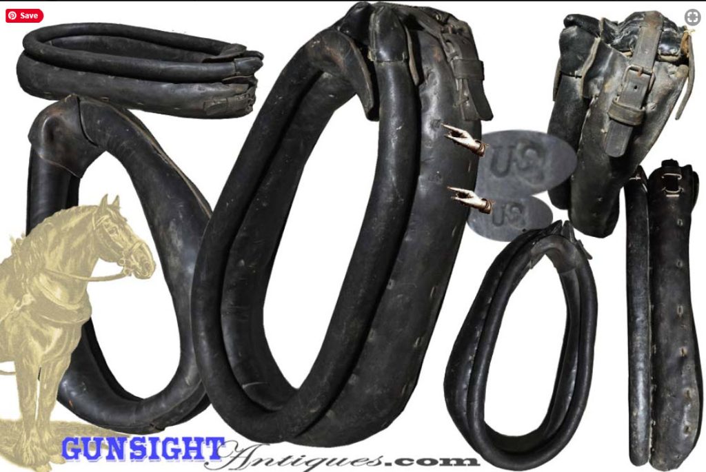 U.S. marked Civil War vintage draft HORSE COLLAR