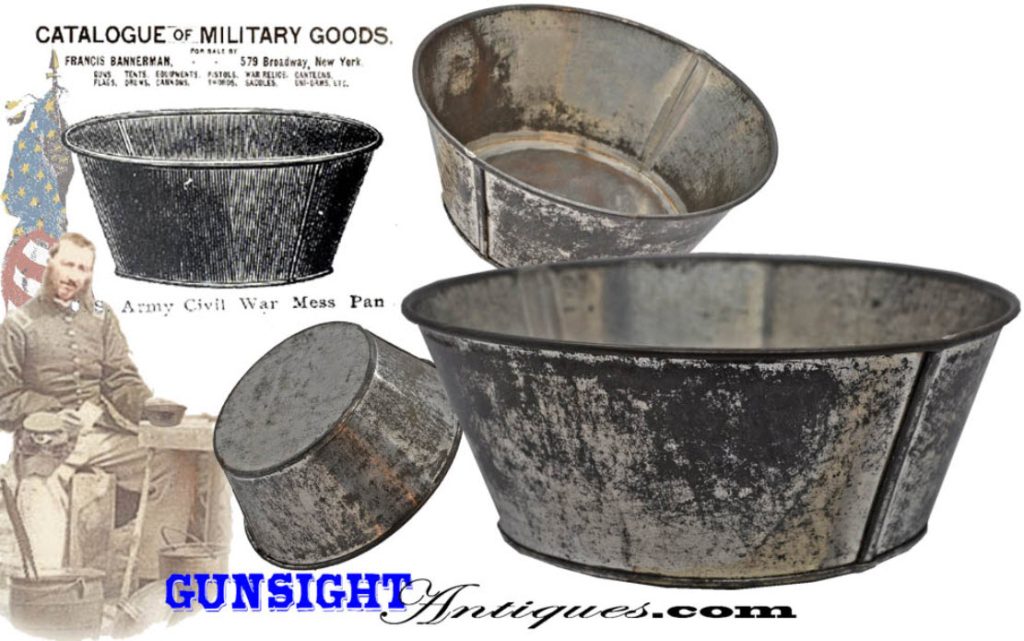 Civil War issue -  tinned sheet-iron  ARMY MESS PAN