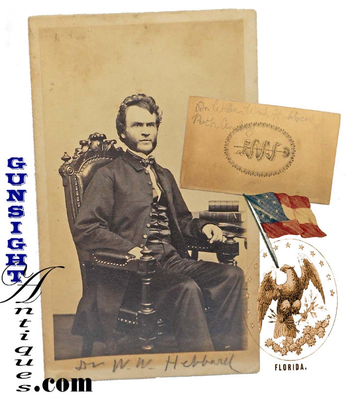 Civil War Confederate Veteran - Dr. Wm. H. Hubbard     2nd Florida - CDV