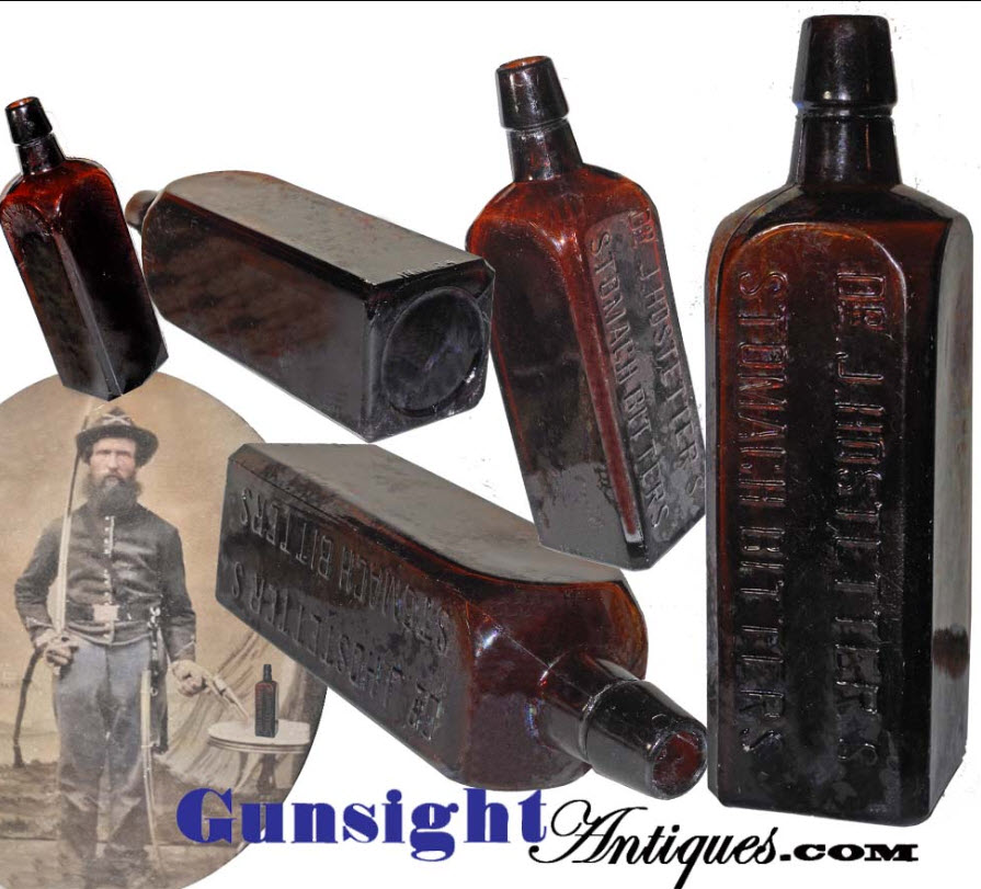 blown 2 piece mold Dr. J. HOSTETTE'S STOMACH BITTERS - bottle