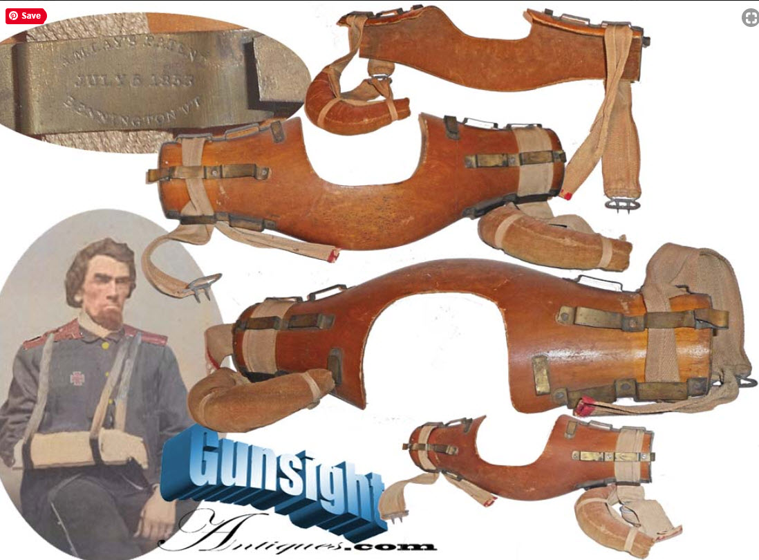 Rare! Pat, 1853 Day's CLAVICAL SPLINT