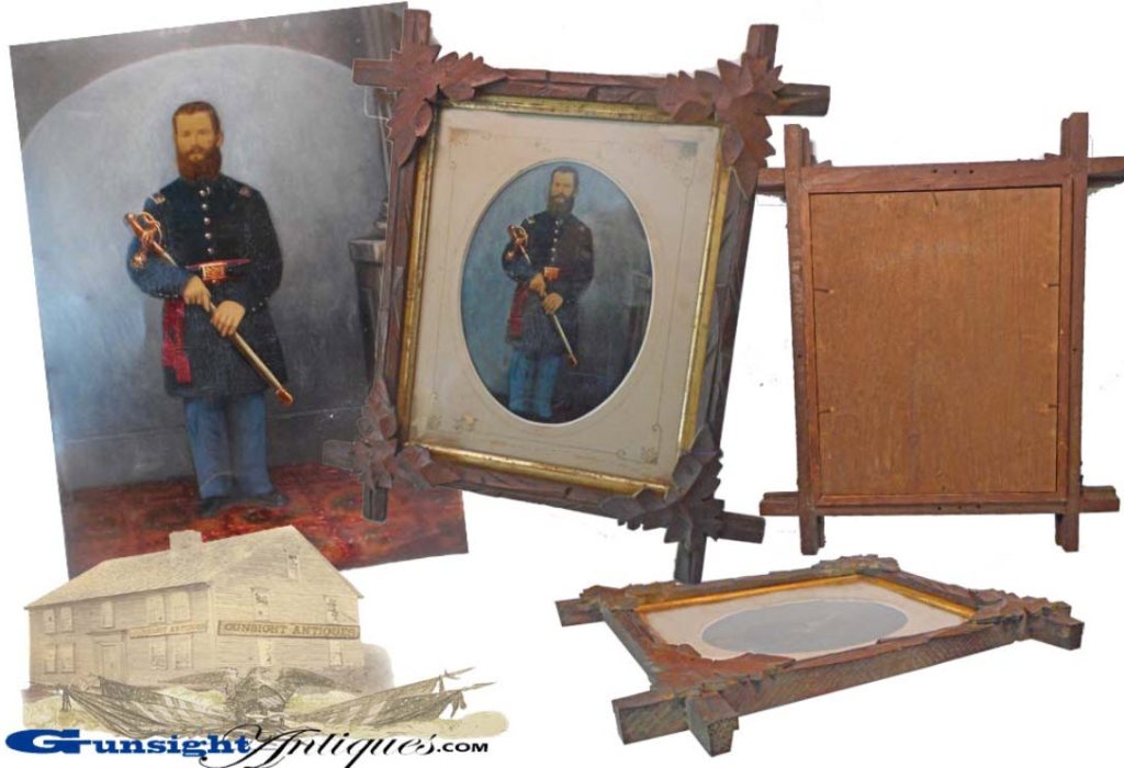 Civil War FULL PLATE  Tintype  -  Bvt. Brig. General Robert N. Adams  -  81st Ohio Infantry