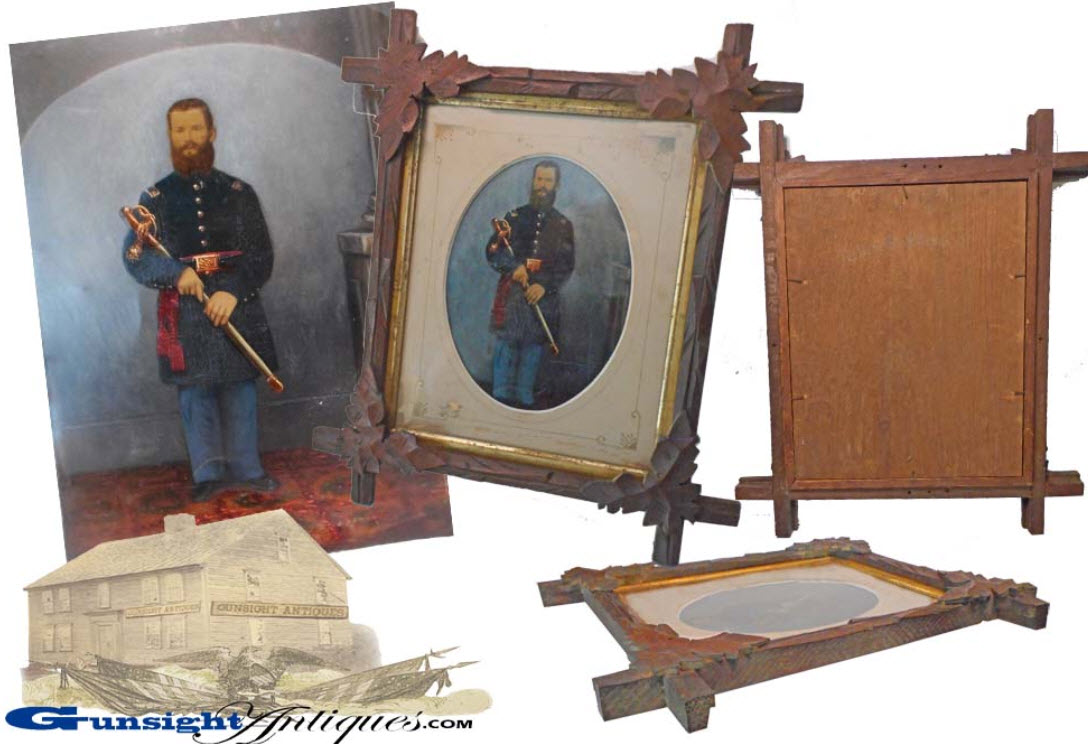 Civil War FULL PLATE Tintype - Bvt. Brig. General Robert N. Adams - 81st Ohio Infantry