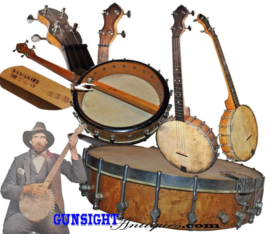 exceptionally nice S. S. Stewart's   STUDENT- marked - Banjo