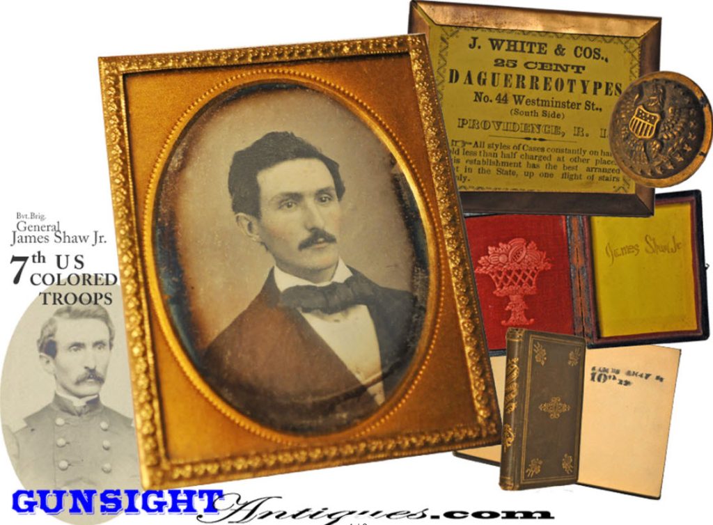 7th US Colored Troops - Bvt. Brig. General James Shaw Jr. - Daguerreotype - Christian Pocket Book &