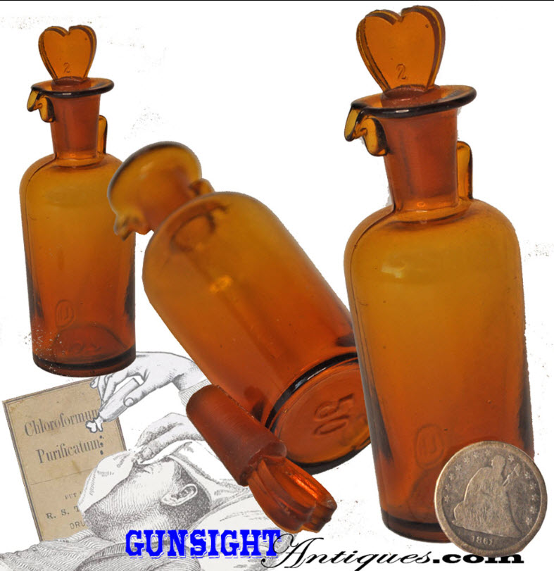 19th century amber Chloroform Dripper